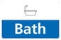 NV14337: Bath Illustrated Dementia Friendly Sign NHS Style Blue