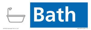 NV14337: Bath Illustrated Dementia Friendly Sign NHS Style Blue