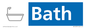 NV14337: Bath Illustrated Dementia Friendly Sign NHS Style Blue