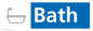 NV14337: Bath Illustrated Dementia Friendly Sign NHS Style Blue