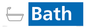 NV14337: Bath Illustrated Dementia Friendly Sign NHS Style Blue