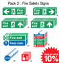 P002: Pack 2: Fire Safety Signs