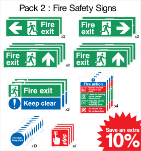 P002: Pack 2: Fire Safety Signs
