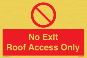 PA10068: No Exit Roof Access Only