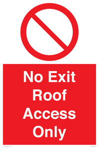 PA10068: No Exit Roof Access Only