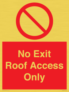 PA10068: No Exit Roof Access Only
