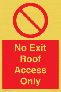 PA10068: No Exit Roof Access Only