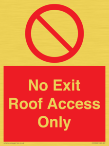 PA10068: No Exit Roof Access Only