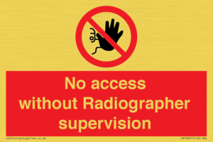 PA10641: No access without Radiographer supervision