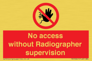 PA10641: No access without Radiographer supervision