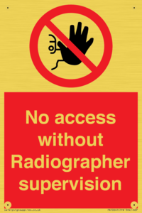 PA10641: No access without Radiographer supervision