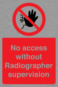 PA10641: No access without Radiographer supervision
