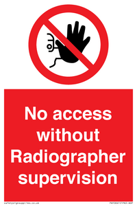 PA10641: No access without Radiographer supervision