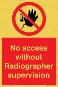 PA10641: No access without Radiographer supervision
