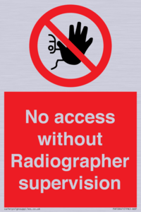 PA10641: No access without Radiographer supervision