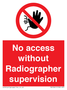 PA10641: No access without Radiographer supervision