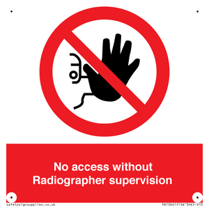 PA10641: No access without Radiographer supervision