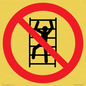 PA11254: P009 Prohibition: No climbing
