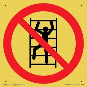PA11254: P009 Prohibition: No climbing