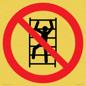 PA11254: P009 Prohibition: No climbing
