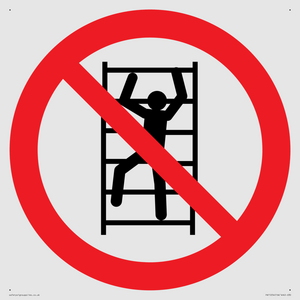PA11254: P009 Prohibition: No climbing