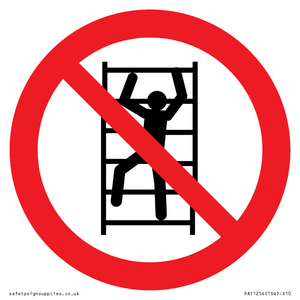 PA11254: P009 Prohibition: No climbing