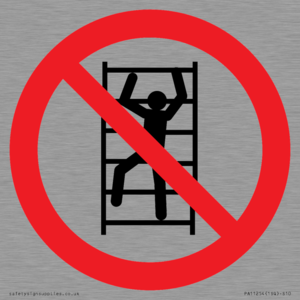 PA11254: P009 Prohibition: No climbing