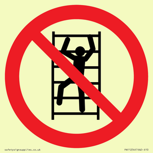 PA11254: P009 Prohibition: No climbing