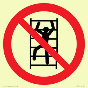 PA11254: P009 Prohibition: No climbing