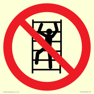 PA11254: P009 Prohibition: No climbing