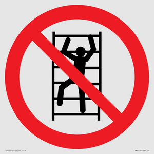 PA11254: P009 Prohibition: No climbing