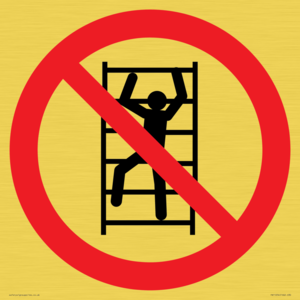 PA11254: P009 Prohibition: No climbing