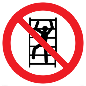 PA11254: P009 Prohibition: No climbing
