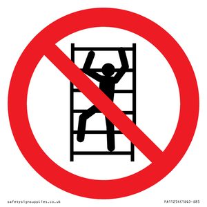PA11254: P009 Prohibition: No climbing