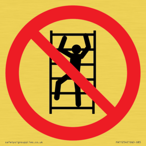 PA11254: P009 Prohibition: No climbing