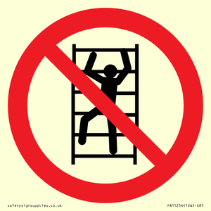 PA11254: P009 Prohibition: No climbing