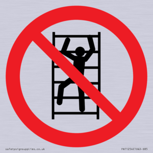 PA11254: P009 Prohibition: No climbing