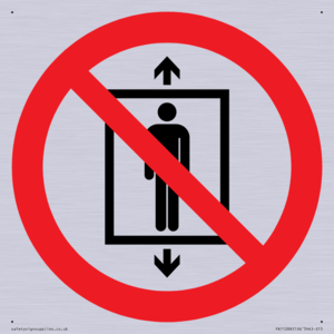 PA11288:  P027 Prohibition: Do not use this lift for people