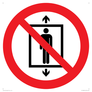 PA11288:  P027 Prohibition: Do not use this lift for people