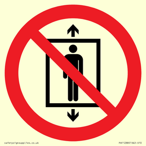 PA11288:  P027 Prohibition: Do not use this lift for people