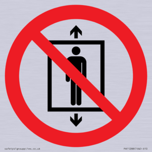 PA11288:  P027 Prohibition: Do not use this lift for people
