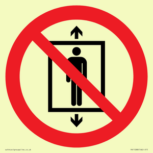 PA11288:  P027 Prohibition: Do not use this lift for people