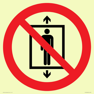 PA11288:  P027 Prohibition: Do not use this lift for people