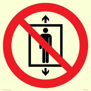 PA11288:  P027 Prohibition: Do not use this lift for people