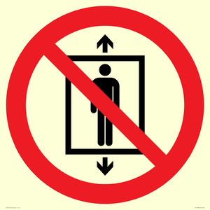 PA11288:  P027 Prohibition: Do not use this lift for people