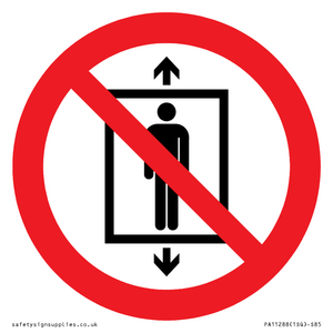 PA11288:  P027 Prohibition: Do not use this lift for people