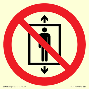 PA11288:  P027 Prohibition: Do not use this lift for people