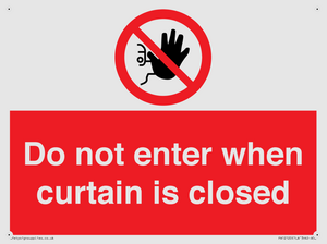 PA12120: Do not enter when curtain is closed
