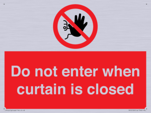 PA12120: Do not enter when curtain is closed