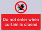 PA12120: Do not enter when curtain is closed